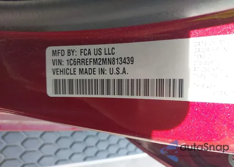 2021 Ram 1500 Big Horn 4X2 5'7 Box из США, поврежденный, VIN 1C6RREFM2MN813439